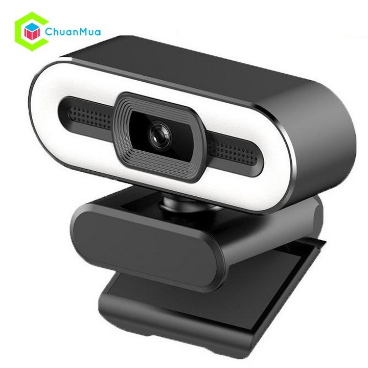 Webcam Máy Tính Có 2 Mic Đèn LED Trợ Sáng Full HD 2K / 1080p Cao Cấp ( Call Video, Hội Họp, Học Zoom, Laptop Wedcam ...)