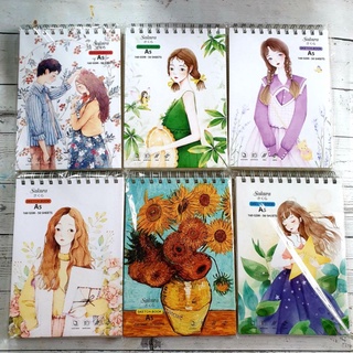 Sổ vẽ màu nước Sakura a5, sketchbook a5 loại đẹp