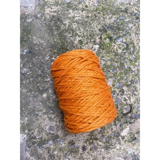 Dây thừng cotton macrame màu CAM CHÁY - Size 5mm