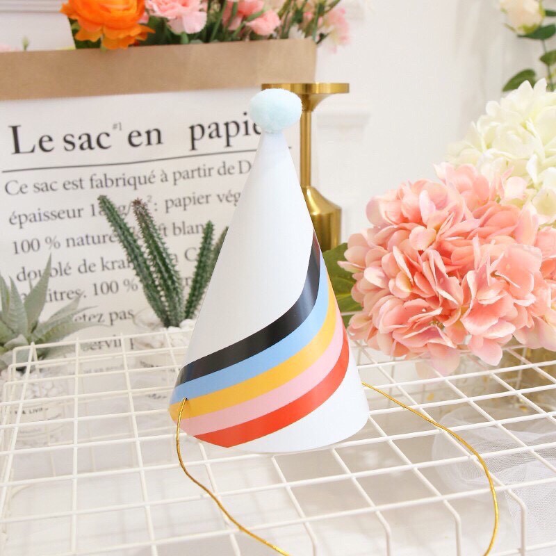 Mũ sinh nhật dành cho bé bằng giấy siêu đáng yêu