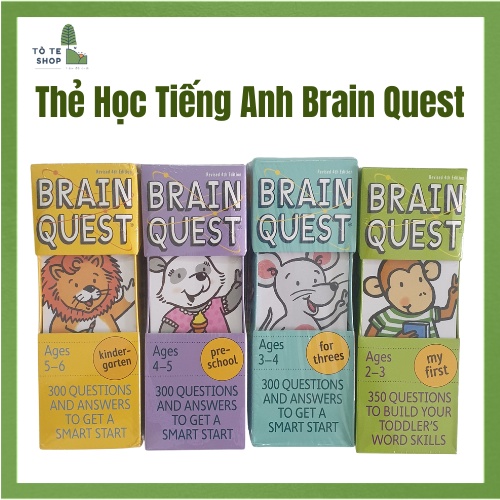 Bộ đồ chơi thẻ học thông minh Brain Quets , thẻ học tiếng anh cho bé có nhiều chủ đề với hình ảnh ngộ nghĩnh thú vị