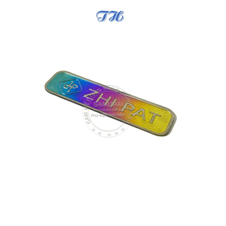 Tem titannium chữ zhipat dán cho tất cả các dòng xe máy như wave, exciter, winner, sirius, vision, ab, dream,...