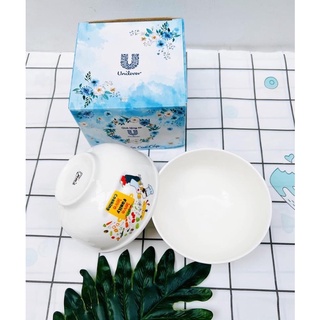 Bộ 10 chén gốm sứ tráng men quà tặng Unilever