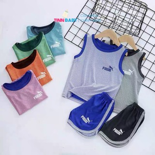 Bộ ba lỗ lưới chất siêu mát cho bé trai và bé gái