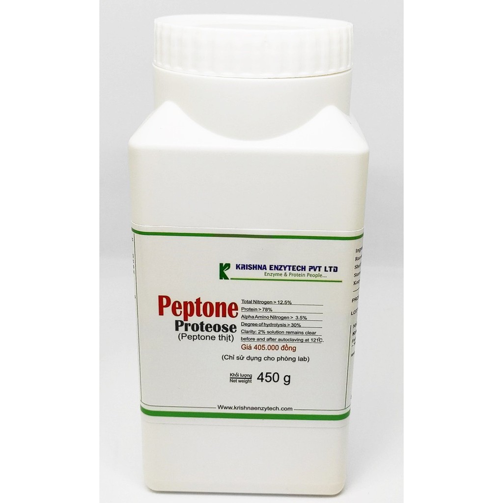 Peptone thịt/ Cao thịt (Ấn Độ) - Proteose peptone - chai 450g - Môi trường nuôi cấy vi sinh/ lên men