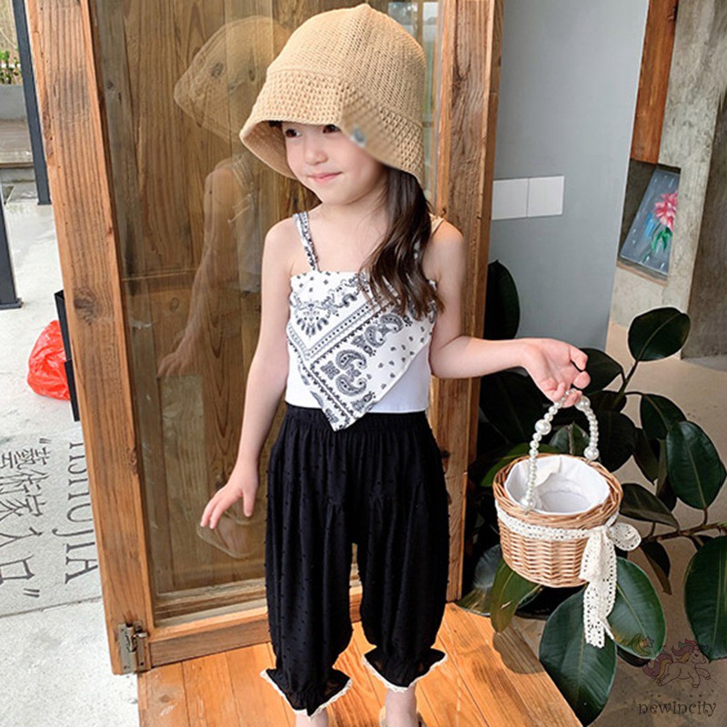 Áo Hai Dây Thời Trang Mùa Hè Hàn Quốc Cho Bé Gái