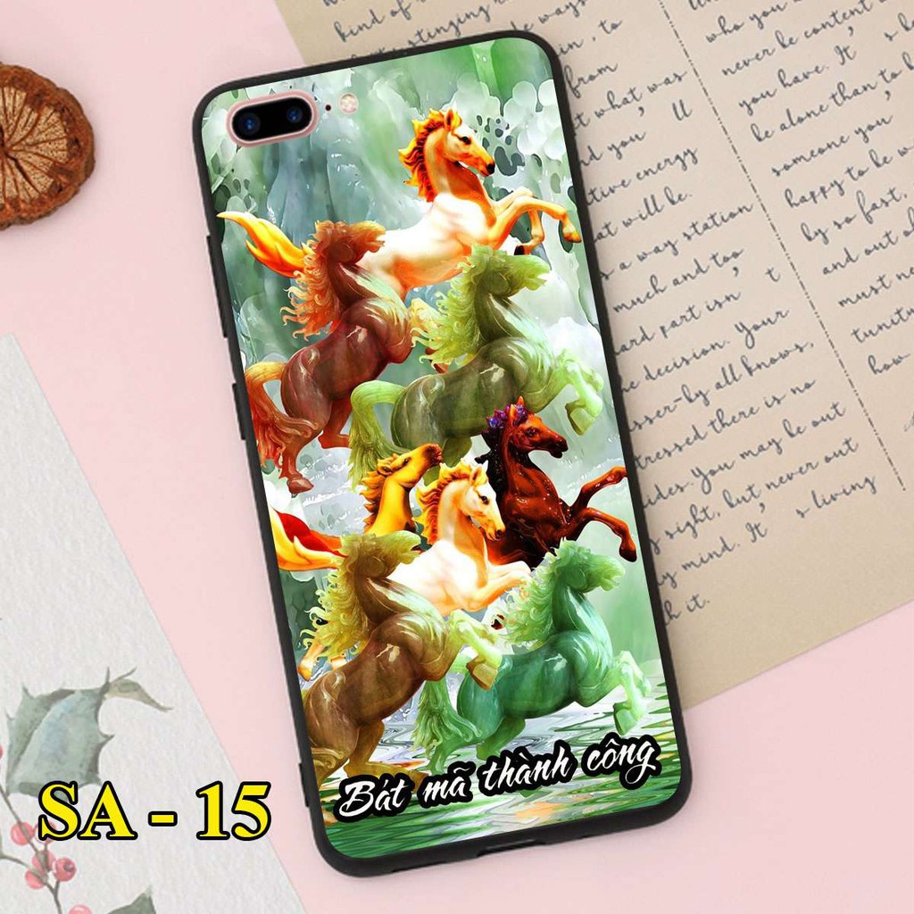 Ốp lưng kính cho iPhone 6 Plus - iPhone 6s Plus - iPhone 7 Plus - iPhone 8 Plus in hình mười hai con giáp may mắn