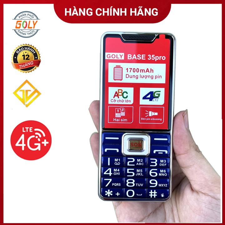 Điện thoại Goly base 35 Pro 4G Pin khủng,màn hình lớn ,loa to ,sóng khỏe - Hàng chính hãng
