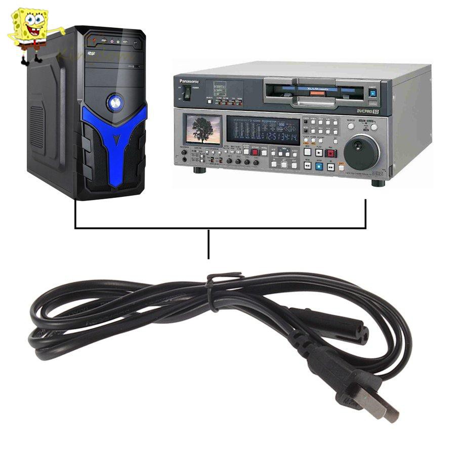 Dây Cáp Nguồn Ac 2 Cổng 5ft Cho Vcr Ps2 Ps3 Slim X3Ckingdomx