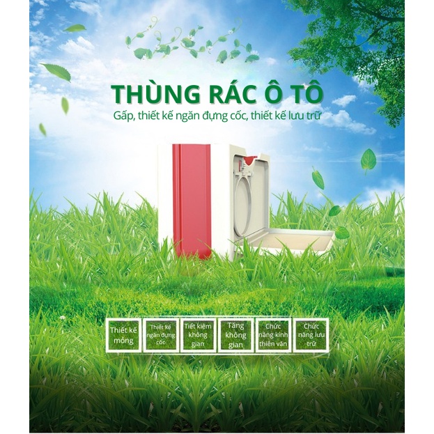 Thùng Rác Gấp Gọn Kết Hợp Giá Đỡ Cốc - Thùng Rác Ô Tô Đa Năng 6 By-434