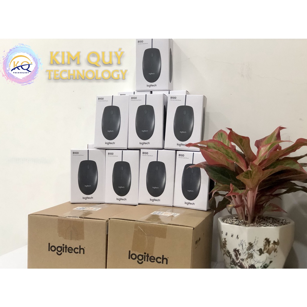 Chuột Logitech B100 - Hàng chính hãng Logitech - BH12TH