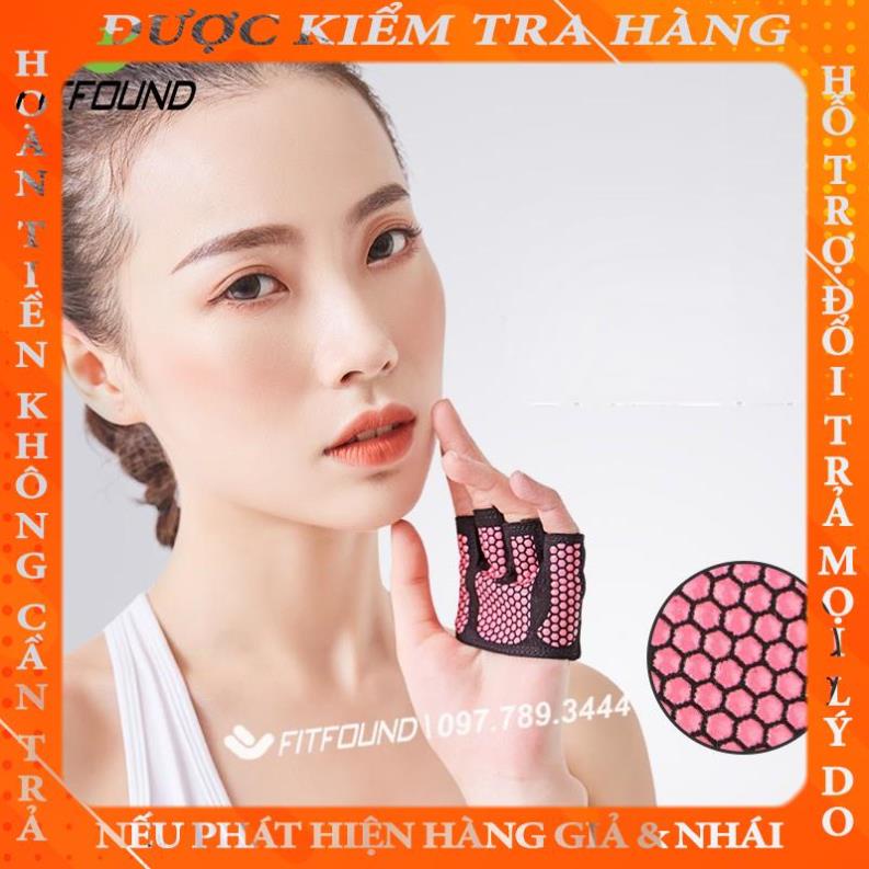 Găng tay tập gym & ariel yoga nửa bàn xỏ 4 ngón chống trơn trượt chống chai tay ltuuyen