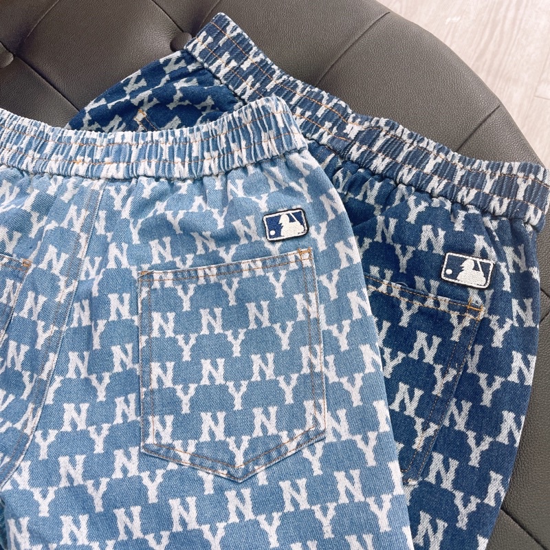 ⚡️[Hight Quality] - Quần Short Jeans MLB Classic Monogram Denim Short NY Yankees, Quần Short MLB