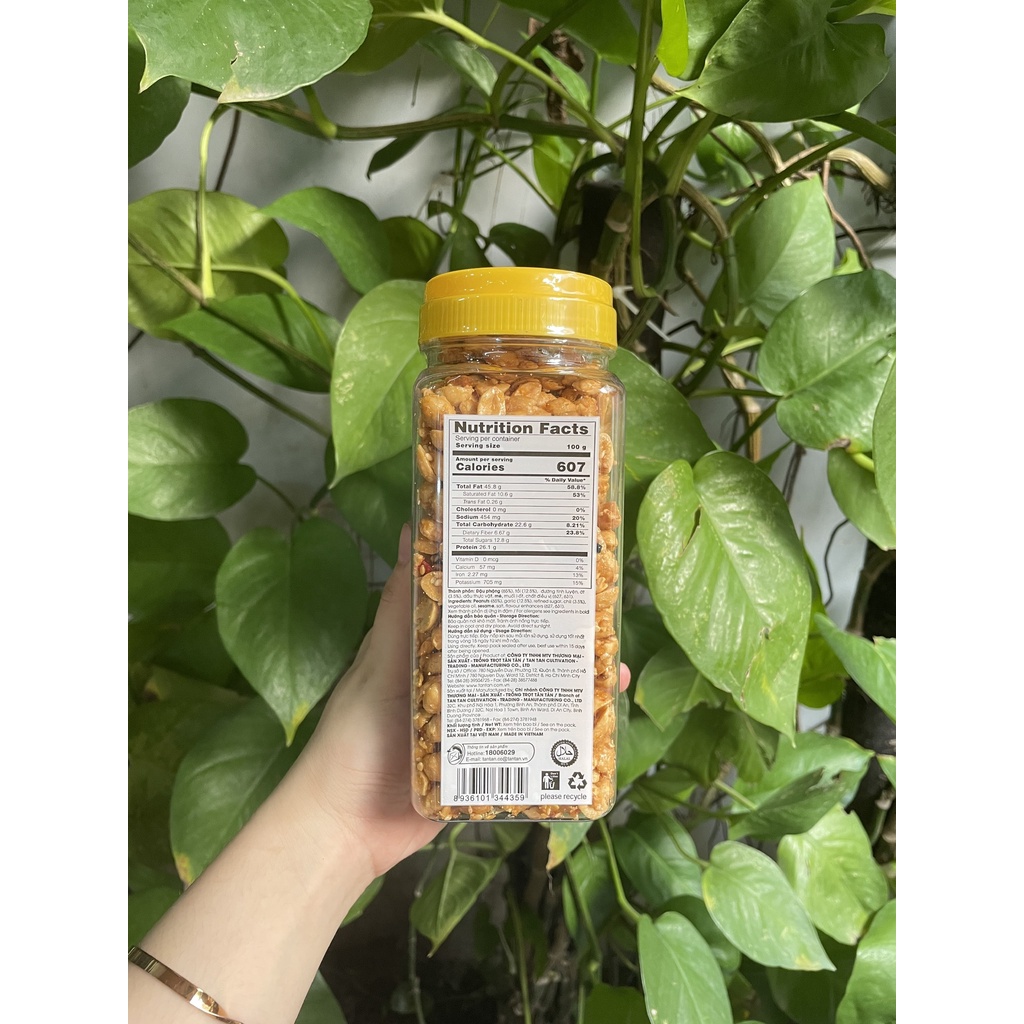 Đậu Phộng Tỏi Ớt Tân Tân Spicy Garlic Peanuts (Hủ 260g)