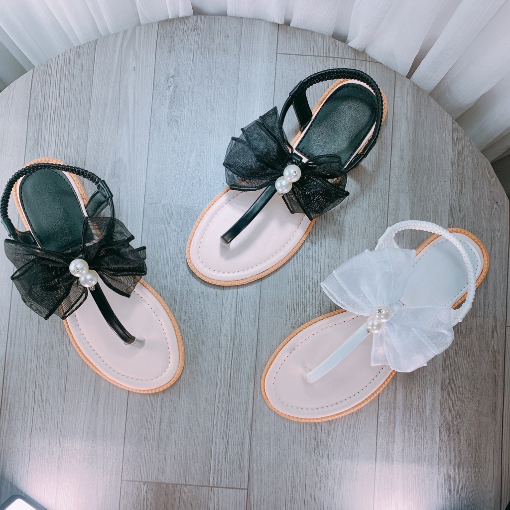 Sandal sỏ ngón nơ bánh bèo siêu xinh - w73