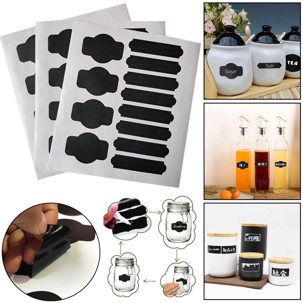 Set 12 / 36 Miếng Dán Bảng Đen Bằng PVC Có Thể Xóa Được