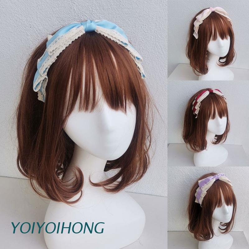 Băng Đô Cài Tóc Phối Ren Phong Cách Lolita Ngọt Ngào Dùng Hóa Trang