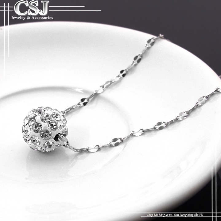 Sỉ  DÂY CHUYỀN NỮ INOX LÁ ME TRÁI CHÂU XỎ NGANG CỰC ĐẸP DC030 không đen