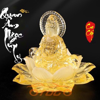 Tượng phật quan âm ngọc lưu ly , tượng mẹ quan âm trang trí taplo xe hơi