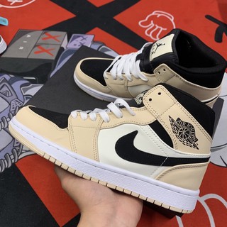 Giày thể thao sneaker cao cổ vàng nhạt