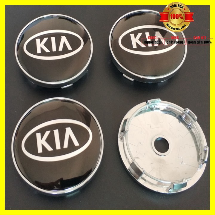 Logo chụp mâm, ốp lazang vành bánh xe ô tô hãng xe KIA - Đường kính 60mm KIA-60