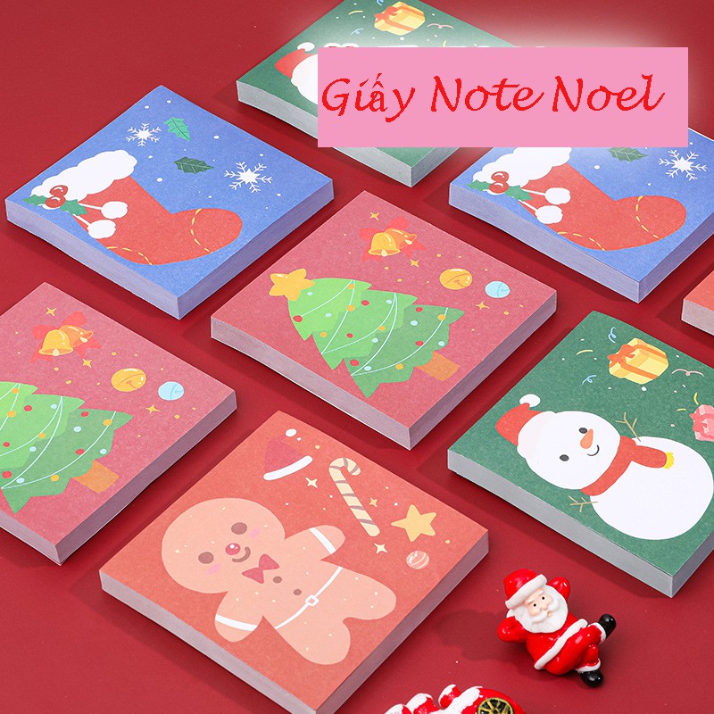 Note ghi chú Noel 8x8cm 50 tờ giá sỉ [Được chọn mẫu]