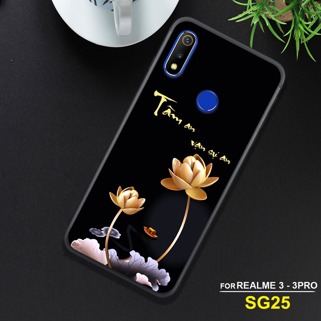Ốp kính cường lực Realme 3 Ốp điện thoại cao cấp Son Store