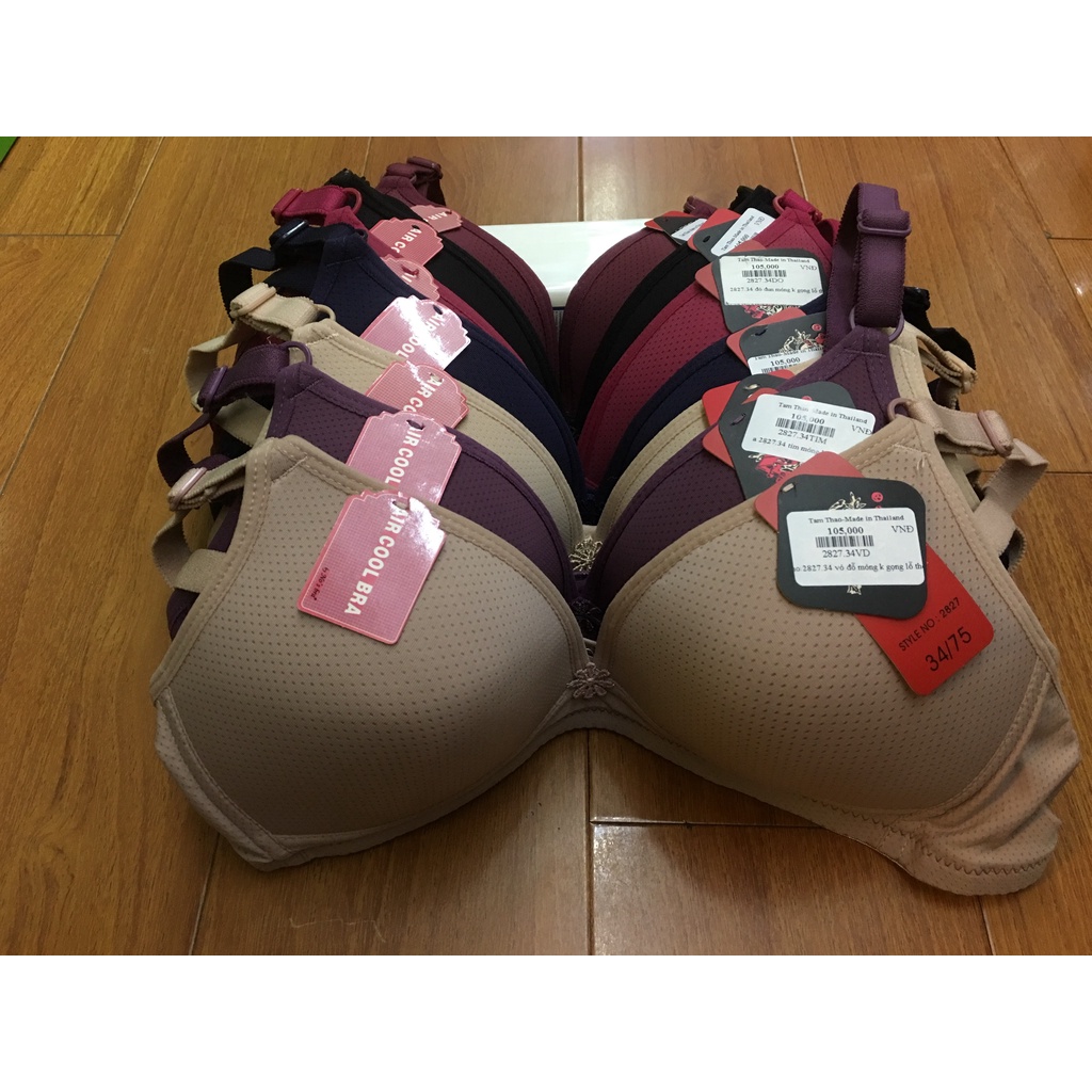 Áo lót Thái Lan No'bra 2827 mỏng không gọng lỗ thoáng