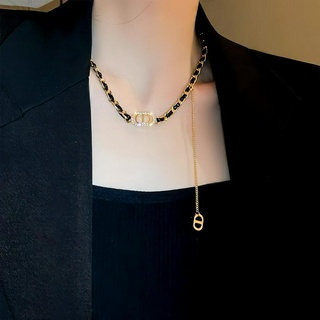 N3-311 Choker đan mặt đá