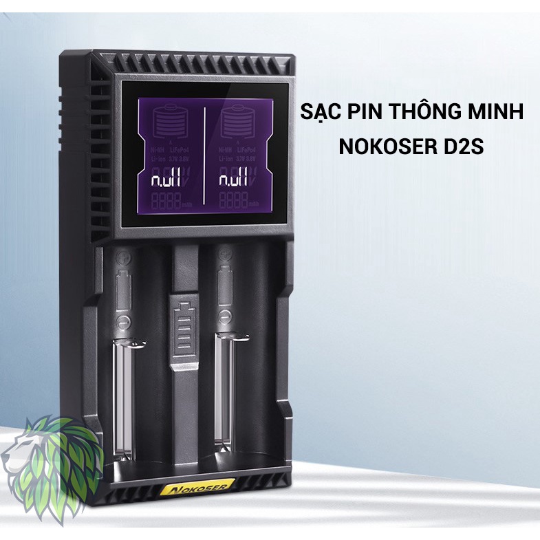Sạc Pin Đa Năng Thông Minh 1.2V 3.7V NOKOSER D2U Cho Pin Sạc 26650, 22650, 18650, 18490, 18350, 17670, 17500, 14500