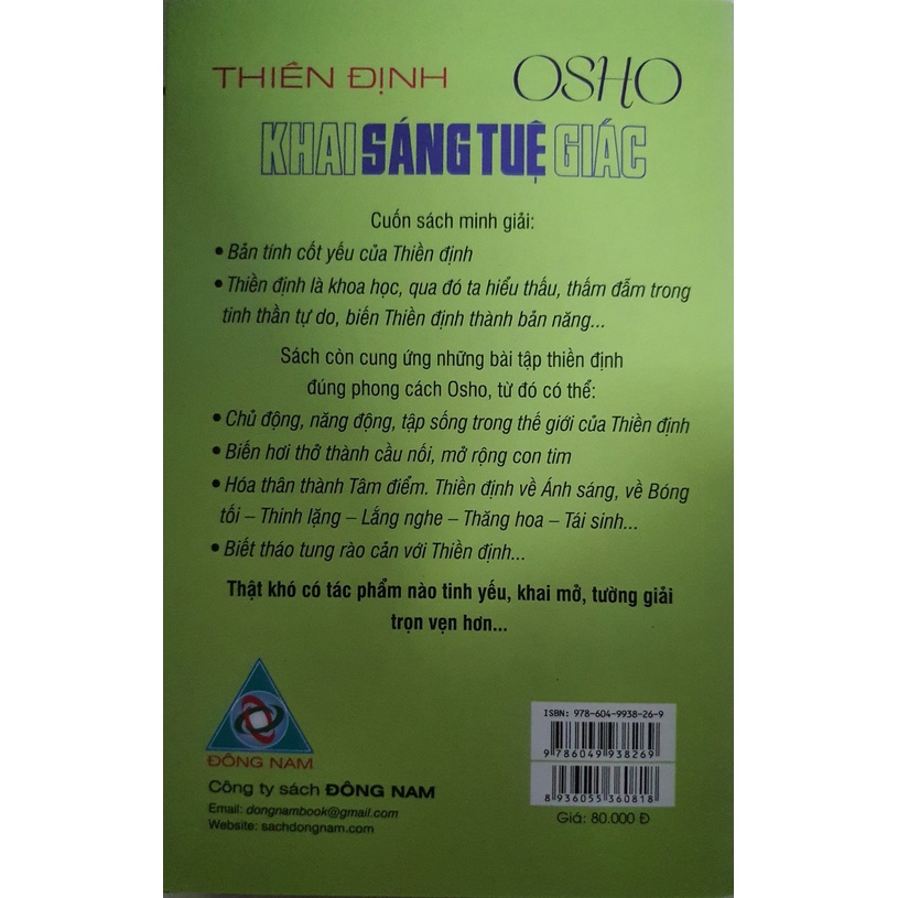 [Mã BMBAU50 giảm 10% đơn 99k] Sách - Thiền Định Khai Sáng tuệ Giác