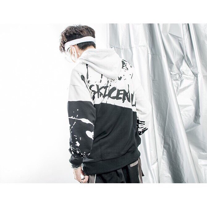 < FREESHIP > Áo hoodie vải nỉ, sweat hàn nam nữ vải dày dặn, bao đẹp, bao chất phối đen trắng | BigBuy360 - bigbuy360.vn