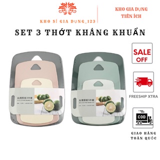 SET 3 Thớt kháng khuẩn lúa mạch bộ 3 thớt kháng khuẩn