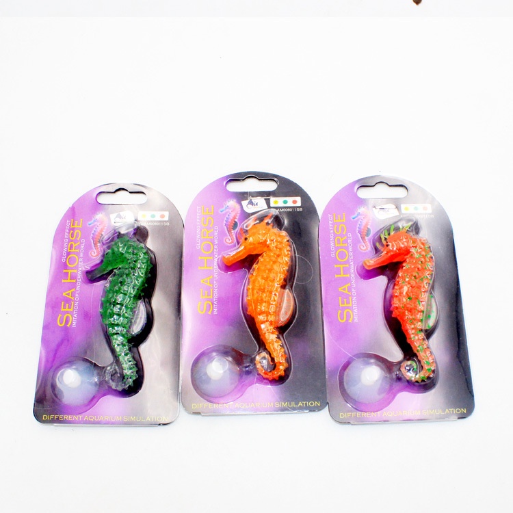 Phụ Kiện Trang Trí Bể Cá Bằng silicone Hình Cá Ngựa Có Dạ Quang Độc Đáo