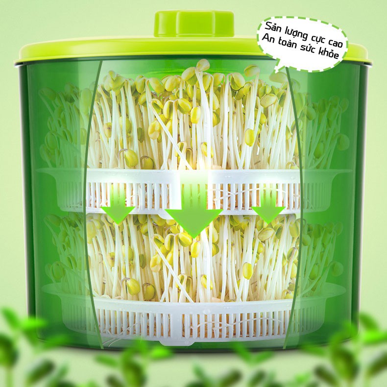 Máy làm giá đỗ tự động, làm giá đỗ tại nhà Connie A323B 2 ngày thành phẩm ⚡ Có thể gieo mầm các loại