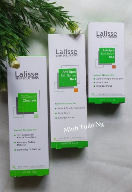 COMBO Sữa rửa mặt & Serum hỗ trợ trị mụn ( Lalisse )