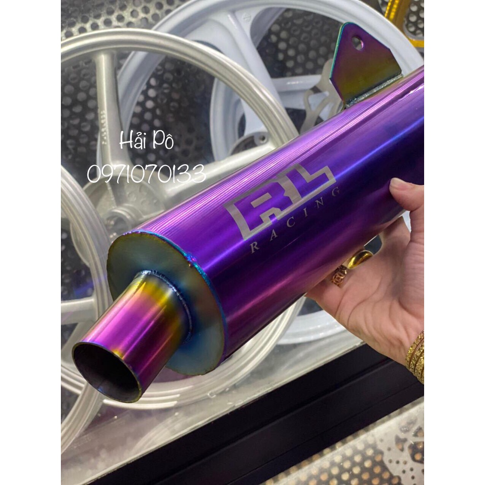 Pô CBR Rl Kingdrang 1.1 mẫu full inox trắng Và Titan cho các dòng xe ex winer satria wave sirius future