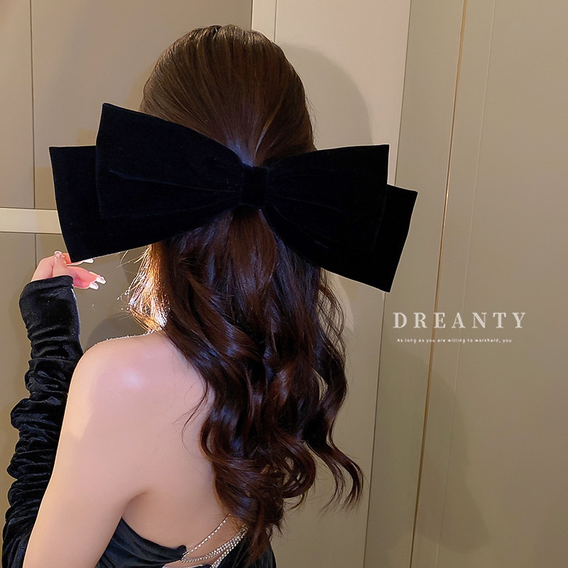 Kẹp Tóc Hình Nơ Vải Flannel Cỡ Lớn Thời Trang Cao Cấp