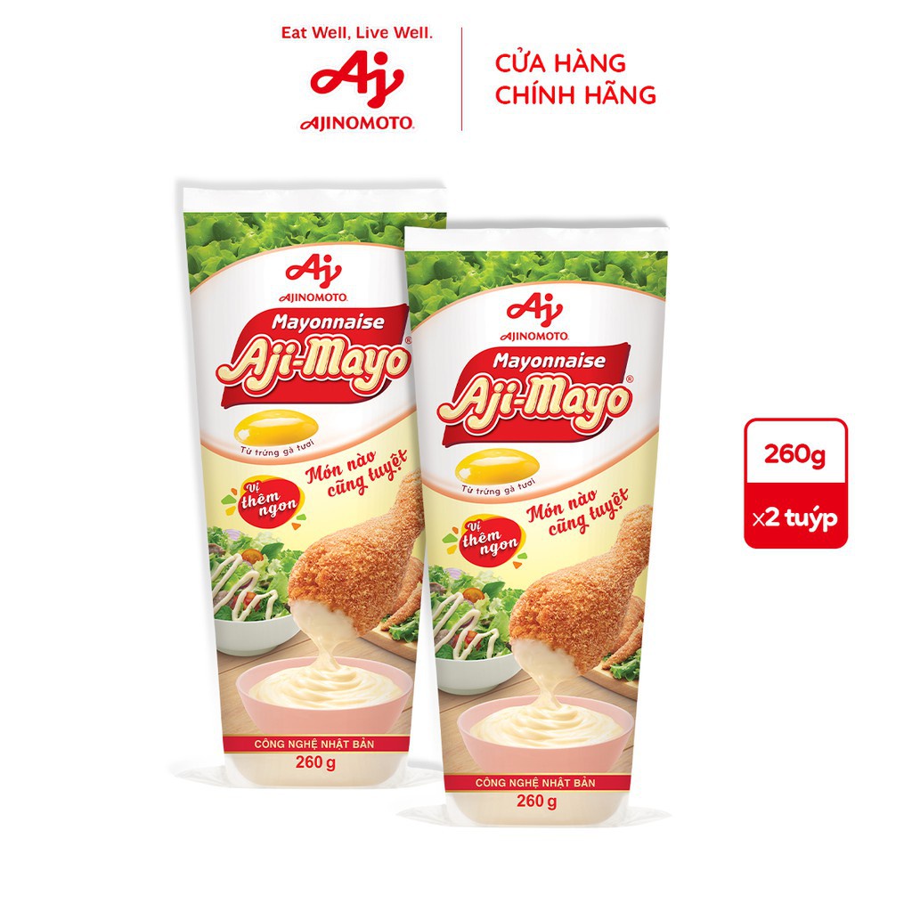 Combo 2 tuýp Xốt Mayonnaise Aji-mayo (260g/ tuýp)