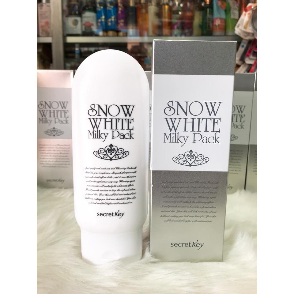 (200g) Kem Tắm Trắng Khô Secret Key Snow White Milky Pack