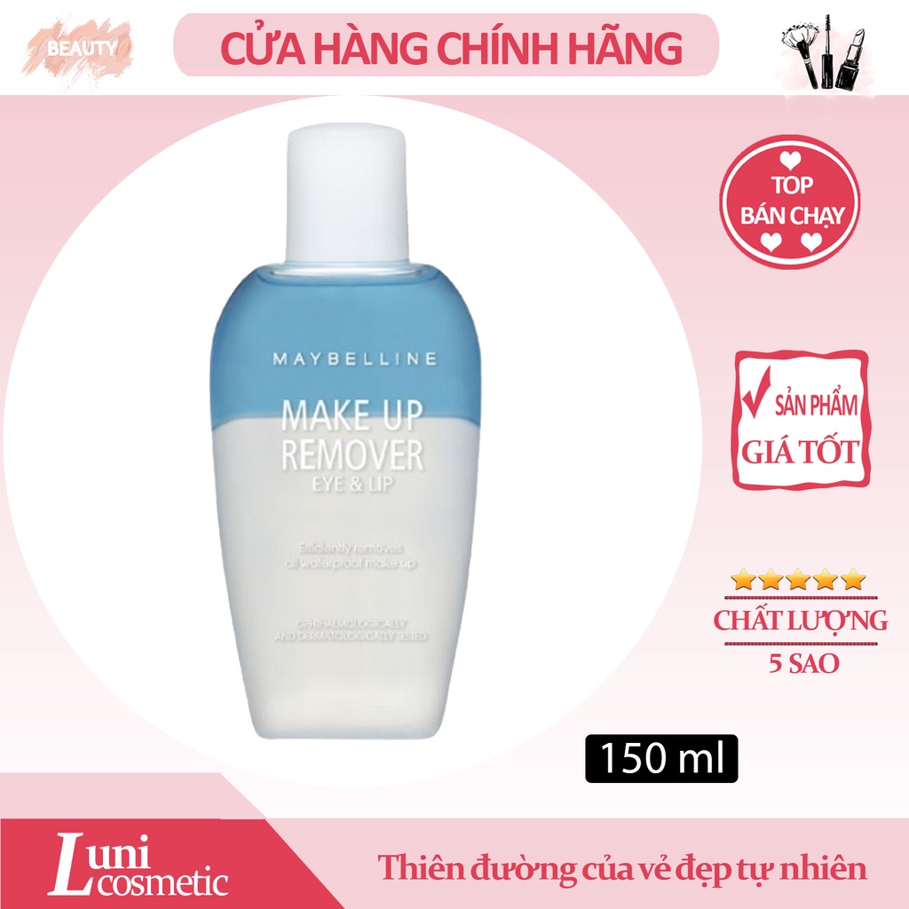 Nước tẩy trang mắt môi Maybelline Make Up Remover Eye & Lip 150ml