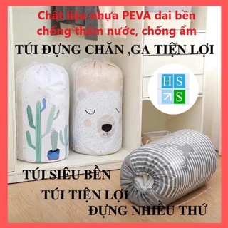 Túi đựng chăn màn quần áo dây rút nhựa PEVA chống thấm chống bụi bền đẹp tiện dụng (Giao mẫu ngẫu nhiên) - HS Shop