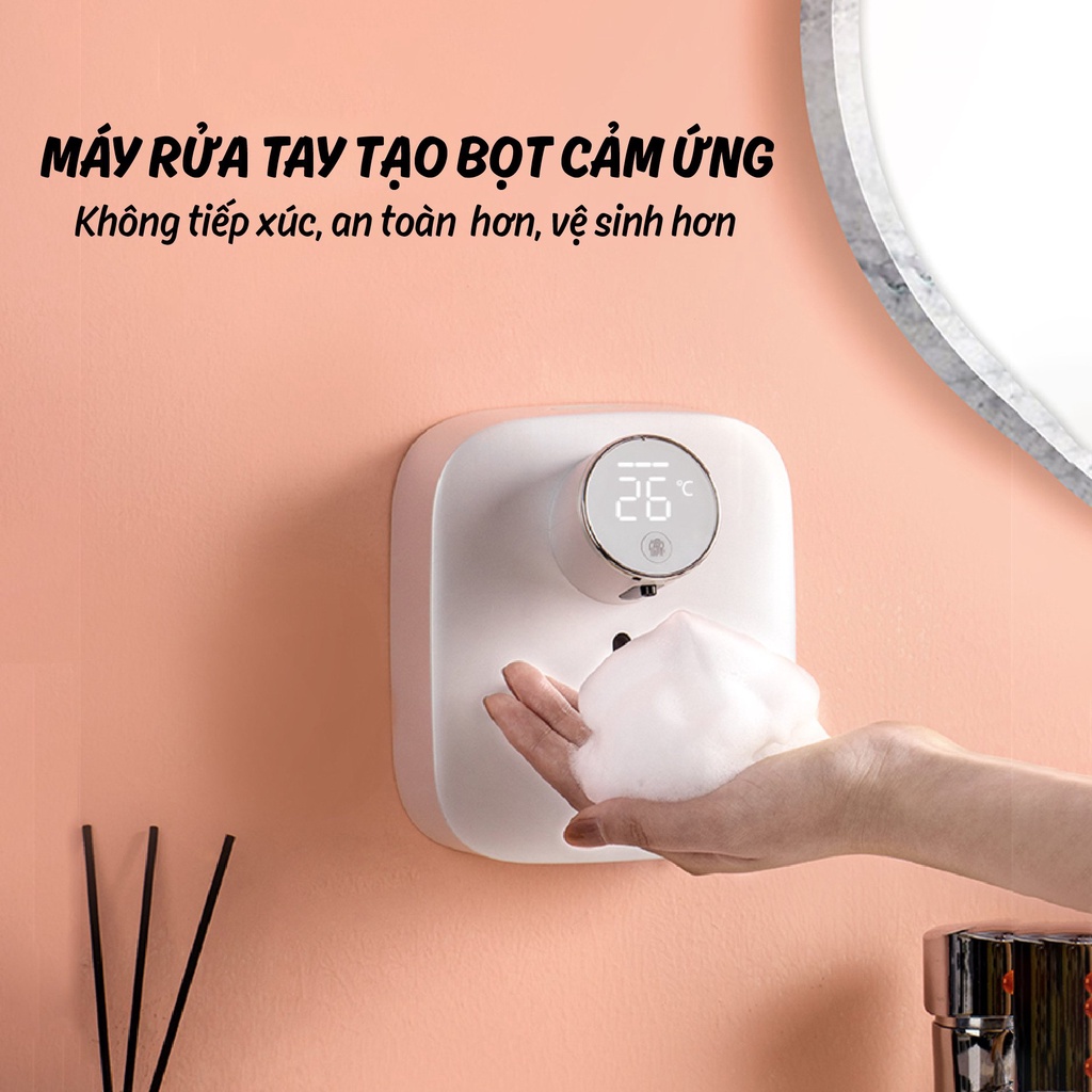 Máy Rửa Tay Bình Xịt Tạo Bọt Cảm Biến Tự Động Thông Minh Nhỏ Gọn Tiện Lợi Cho Gia Đình