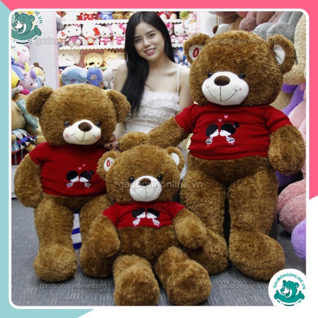 Gấu Teddy Áo Len Kiss 1m1