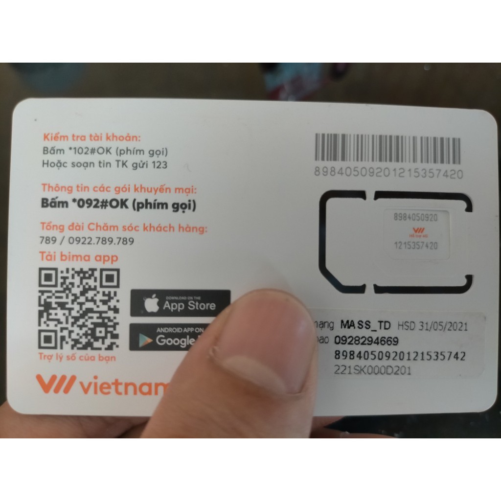 Sim Vietnam nghe gọi tạo tài khoản