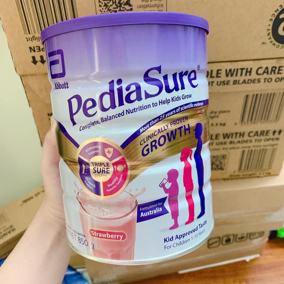 (Xả hàng) Sữa PediaSure Úc vị dâu 850gr