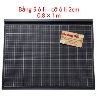 📚 Bảng 5 ô li - cỡ ô li 2cm - 0.8×1m - ko nẹp