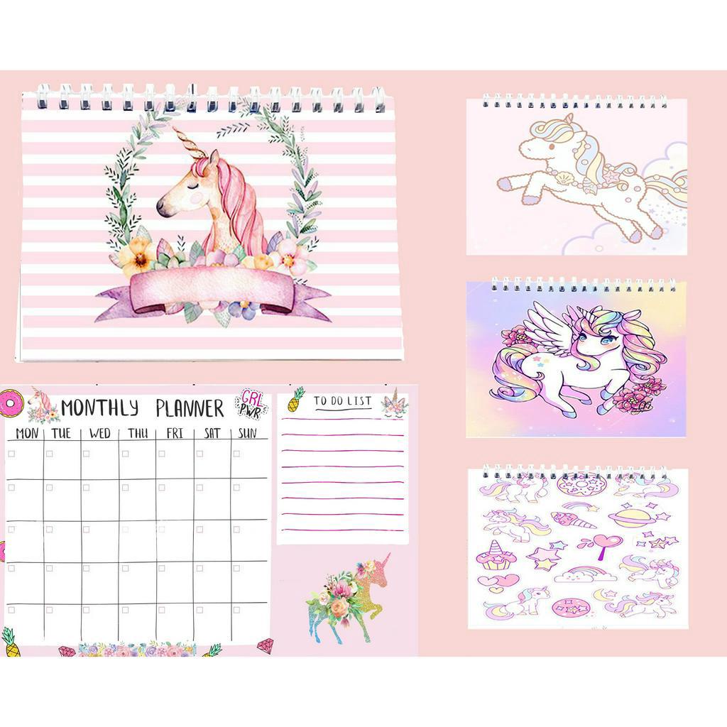 Sổ kế hoạch tháng ngựa thần unicorn MPI21 Monthly Planner 12 trang