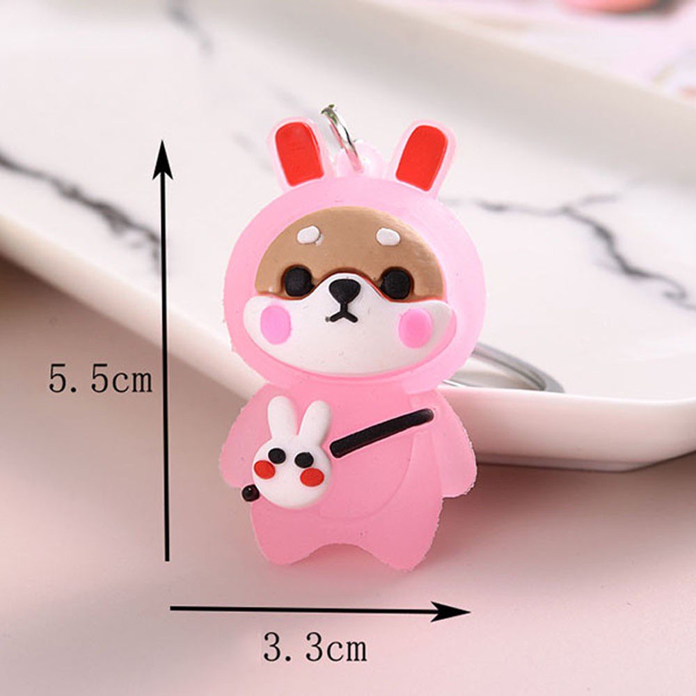 Móc Khóa Hình Chú Chó Shiba Dễ Thương Nhiều Màu Sắc