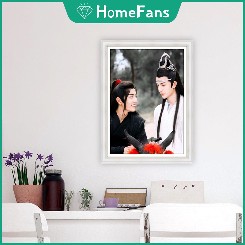 Tranh Đính Đá 5D Tự Làm Hình Wang Yibo Xiao Zhan Chen Qingling Trang Trí Nội Thất 30x40cm/40x50cm